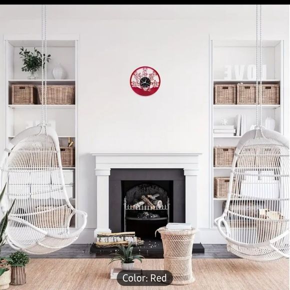 NEW RED Grateful Dead Dancing Bears Vinyl Record Album Carved Clock Jerry Garcia - Picture 4 of 9